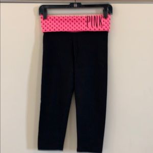 Pink crop leggings